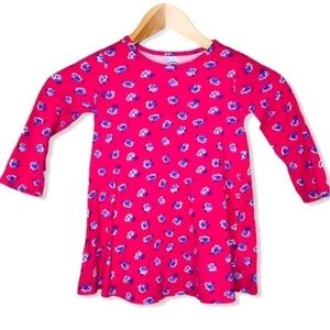 𝅺old Navy Pink with Purple Flower Cotton Dress